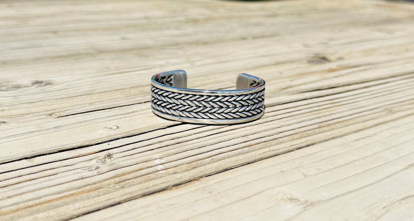 4 Row Twisted Stainless Steel Bracelet