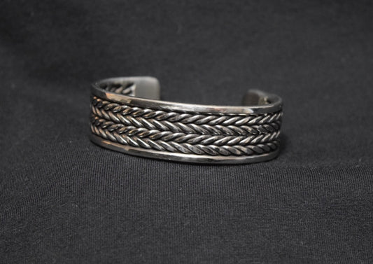 4 Row Twisted Stainless Steel Bracelet